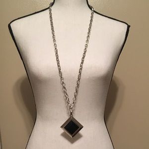 WHBM Black Jewel Pendant Necklace